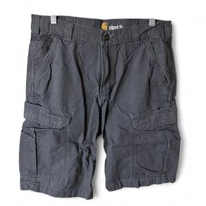 Men’s Carhartt Gray Relaxed Fit Rip Stop Force Broxton Cargo Shorts size 33